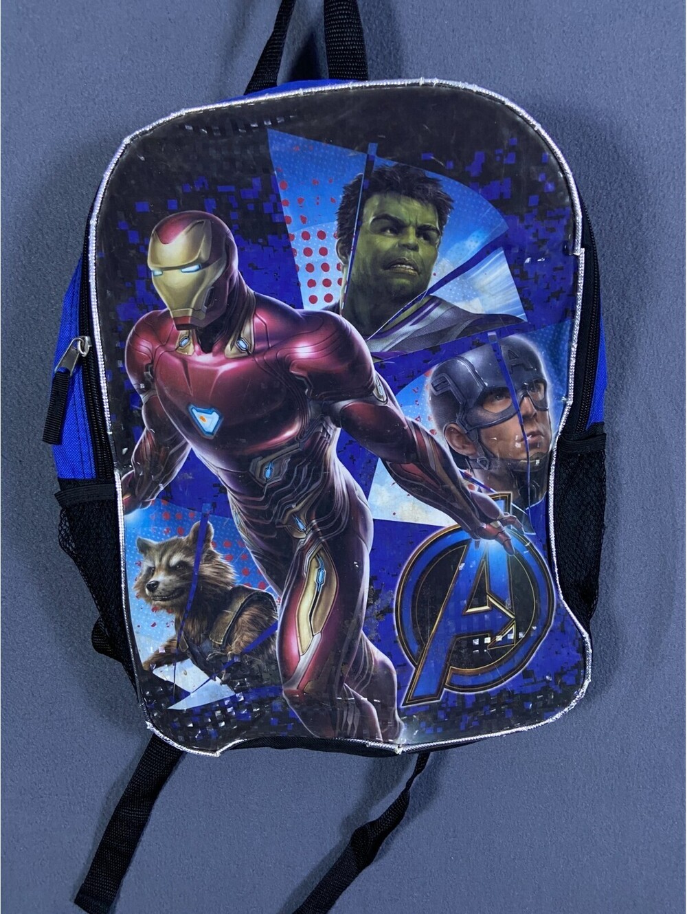 Kids Marvel Avengers Rocket Raccoon End Game 15" 15x12 Large Backpack School Bag